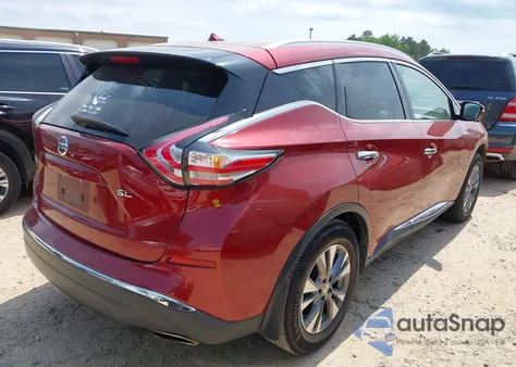 2015 Nissan Murano Sl из США, поврежденный, VIN 5N1AZ2MG5FN220819